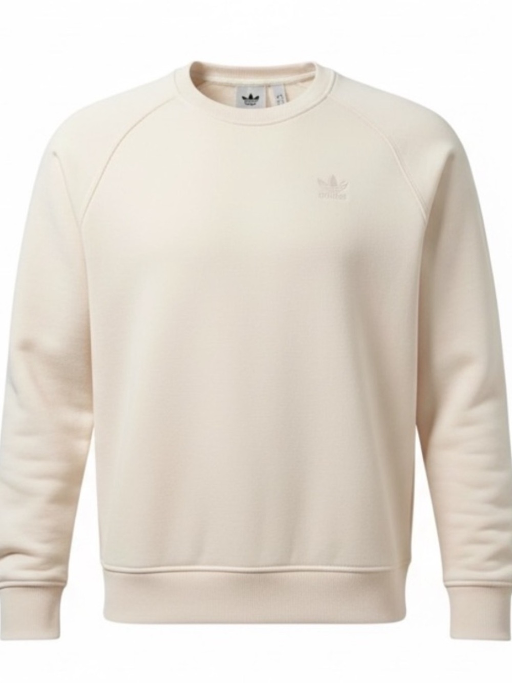adidas Men’s Off- Cream Crewneck Sweatshirt medium size medium